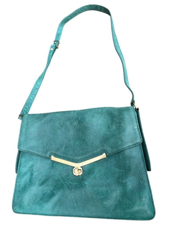 Botkier Handbags - Botkier Valentina green leather fold over shoulder or crossbody bag